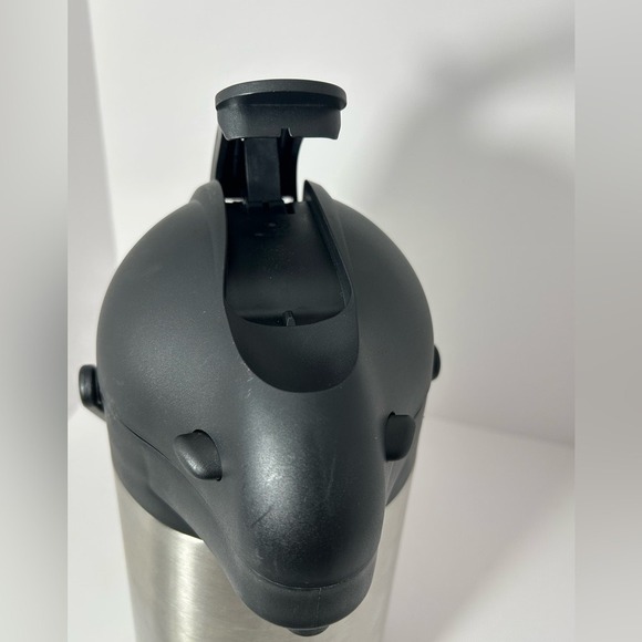 Stainless Steel Airpot Coffee Dispenser - Black and Silver - Picture 5 of 9